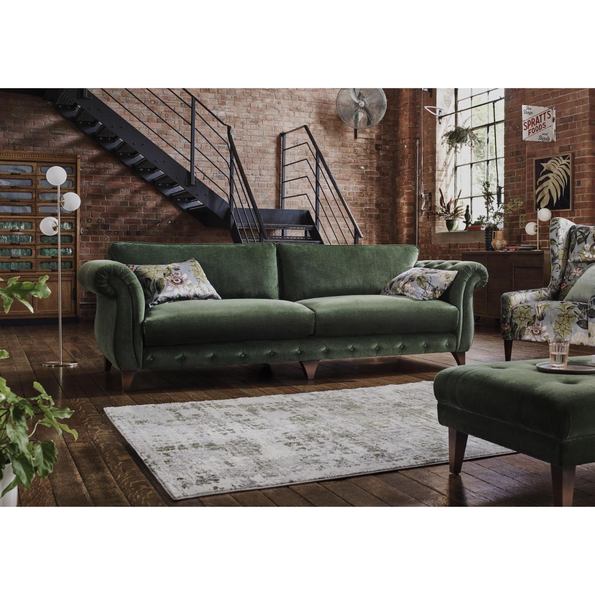 Boutique Palace Fabric Grande Classic Back Sofa - Grey – image 2