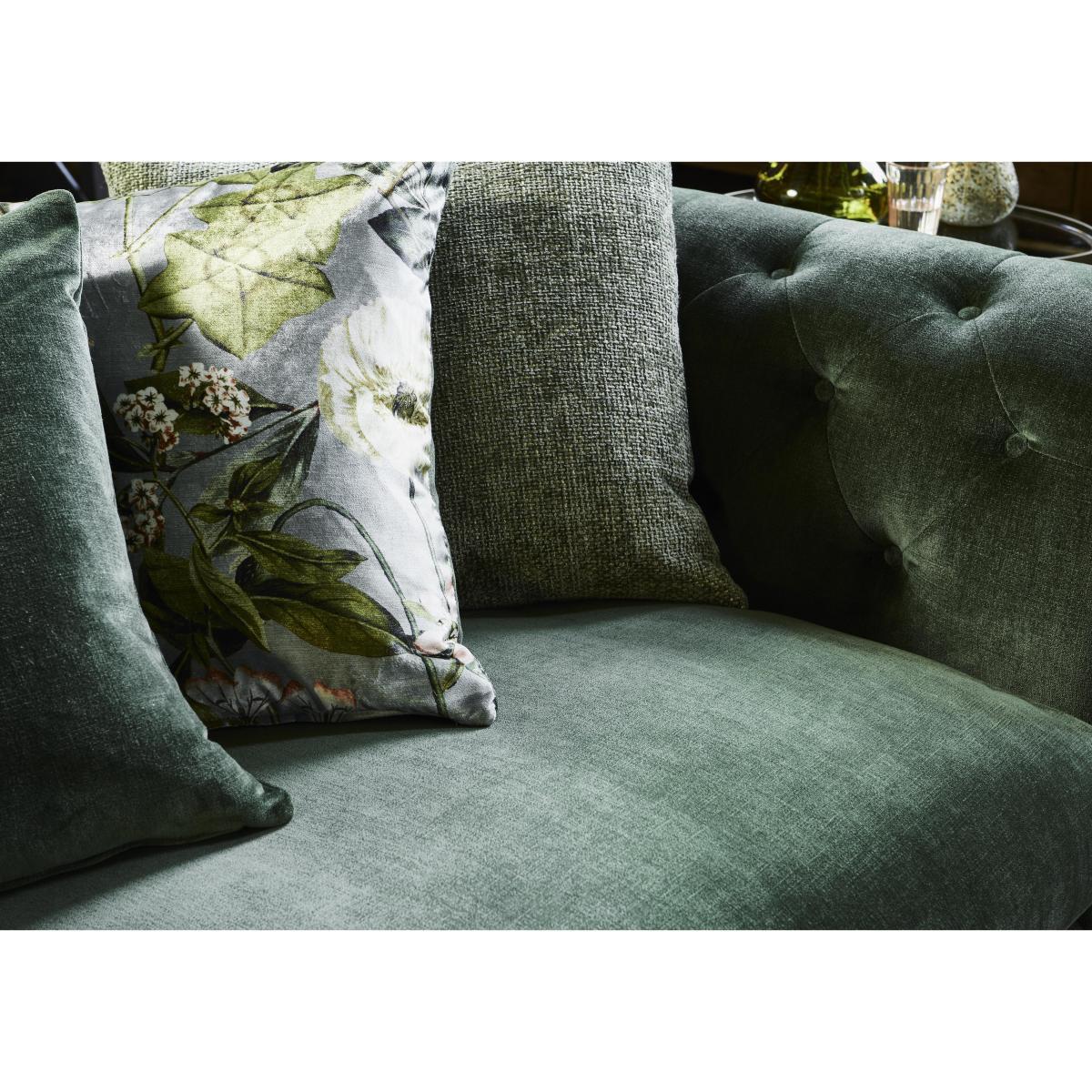 Boutique Palace Fabric 4 Seater Scatter Back Sofa - Blue – image 2