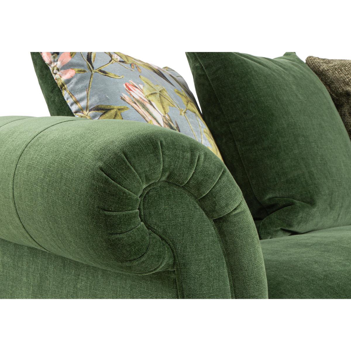 Boutique Palace Fabric 4 Seater Scatter Back Sofa - Blue – image 3