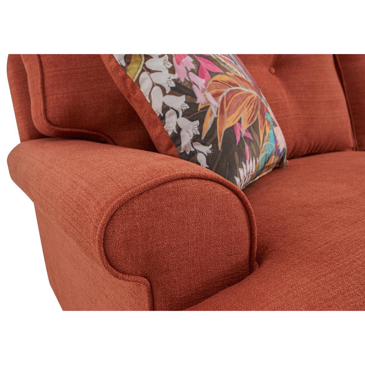The Botanical Collection Paradiso 4 Seater Fabric Plain Sofa - Grey – image 2