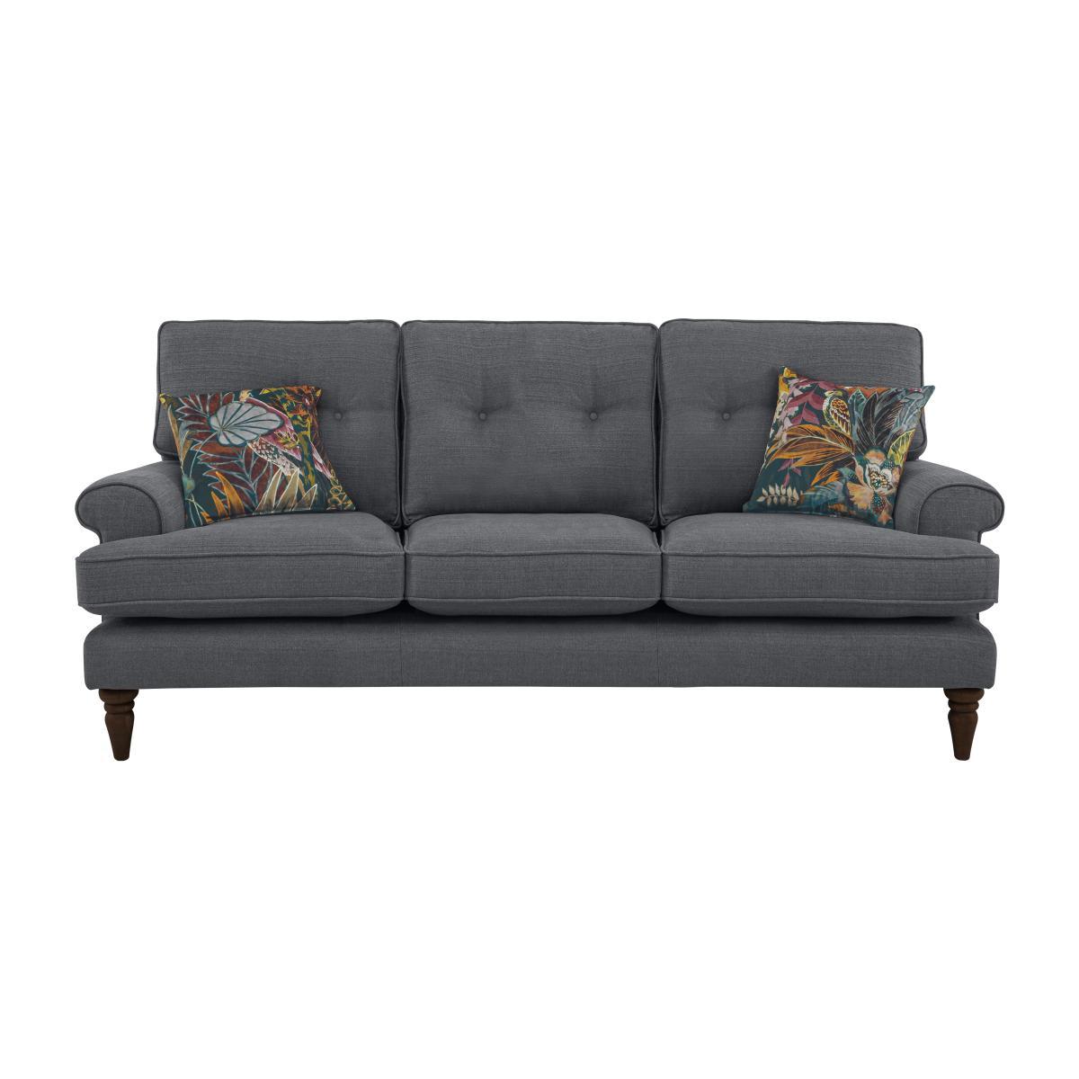 The Botanical Collection Paradiso 4 Seater Fabric Plain Sofa - Grey – image 1