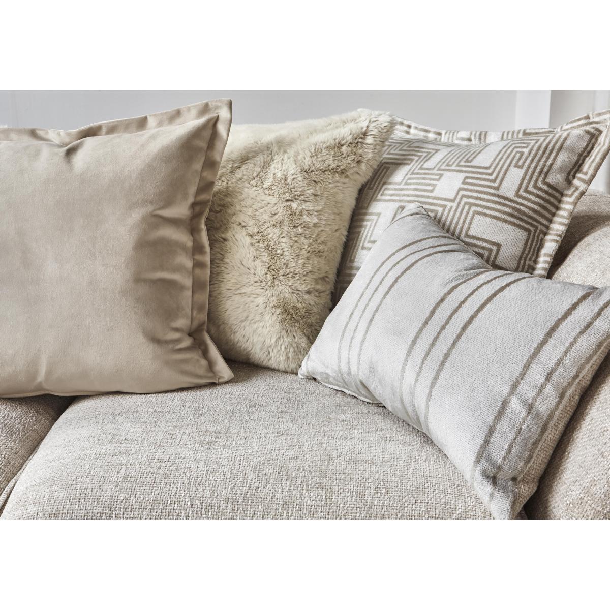 Oyster Bay 4 Seater Split Fabric Scatterback Sofa - Grey – image 4