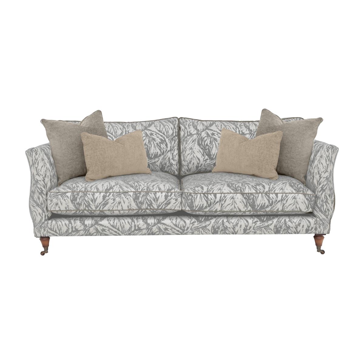 Boutique Chatterley 4 Seater Sofa - Canopy Ivory with Walnut Castor – image 1