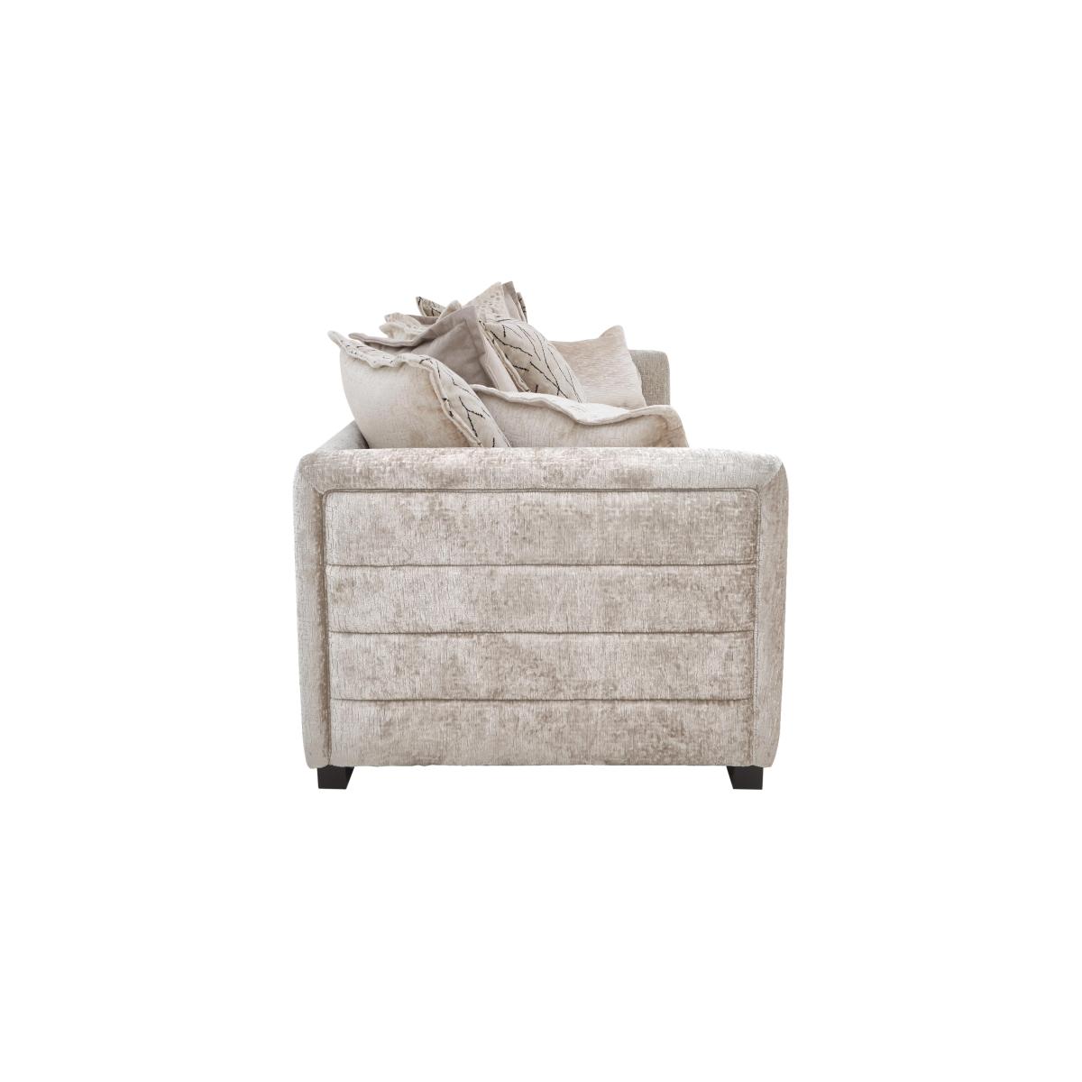Boutique Lavish Fabric 4 Seater Split Scatter Back Sofa - Grey – image 8