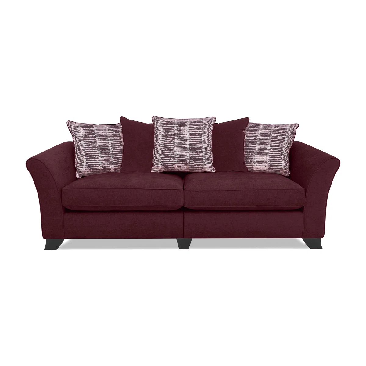 Stellar 4 Seater Split Frame Scatter Back Sofa - Berry – image 1
