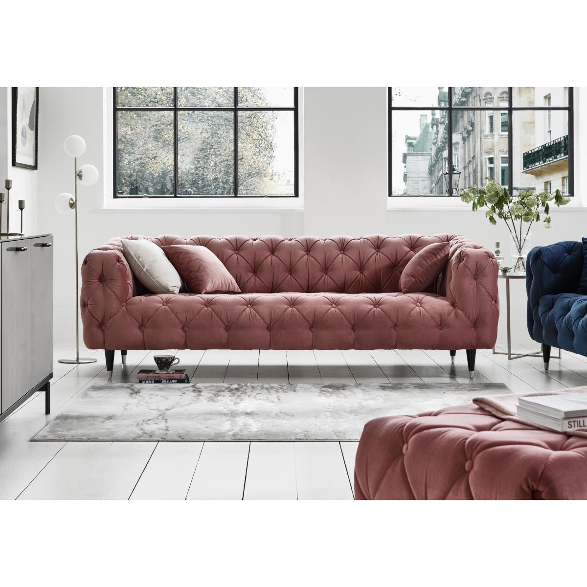 Cecilia Fabric 4 Seater Sofa - Grey – image 2