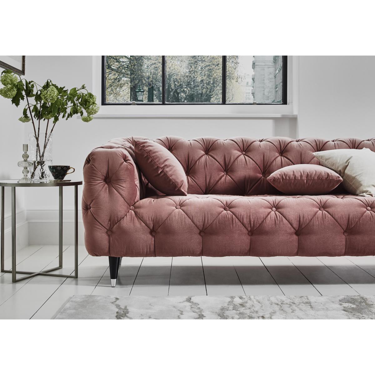 Cecilia Fabric 4 Seater Sofa - Grey – image 3