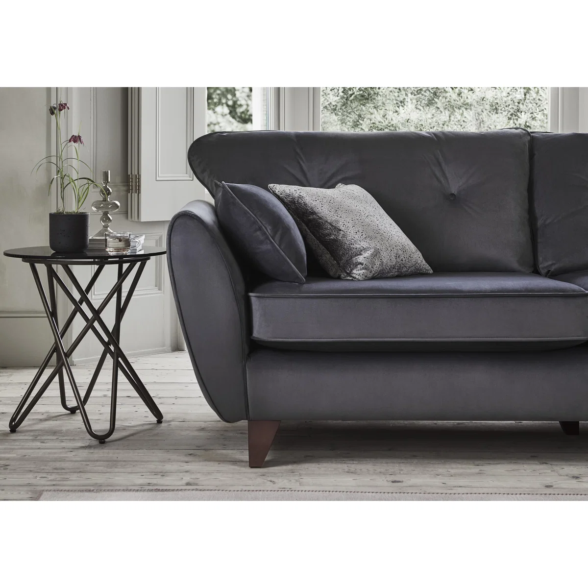 Felix 4 Seater Fabric Sofa - Purple – image 3