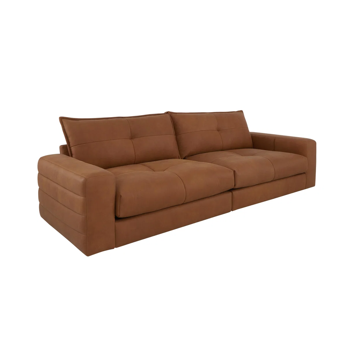 Boutique Brando 4 Seater Split Leather Sofa - Brown – image 6