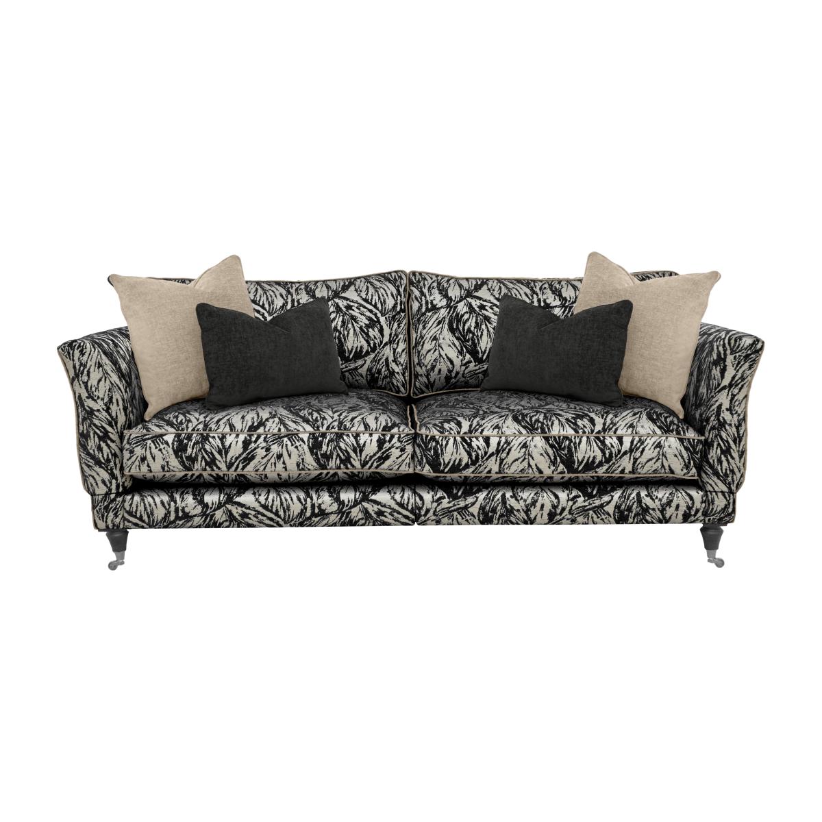 Boutique Chatterley 4 Seater Split Frame Sofa with Knole Arms - Canopy Ebony with Ebony Castors – image 1