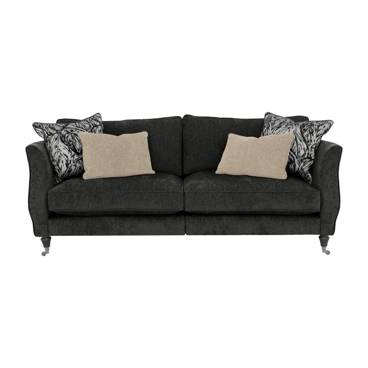 Boutique Chatterley 4 Seater Split Frame Sofa - Bolero Ebony with Ebony Castors – image 1