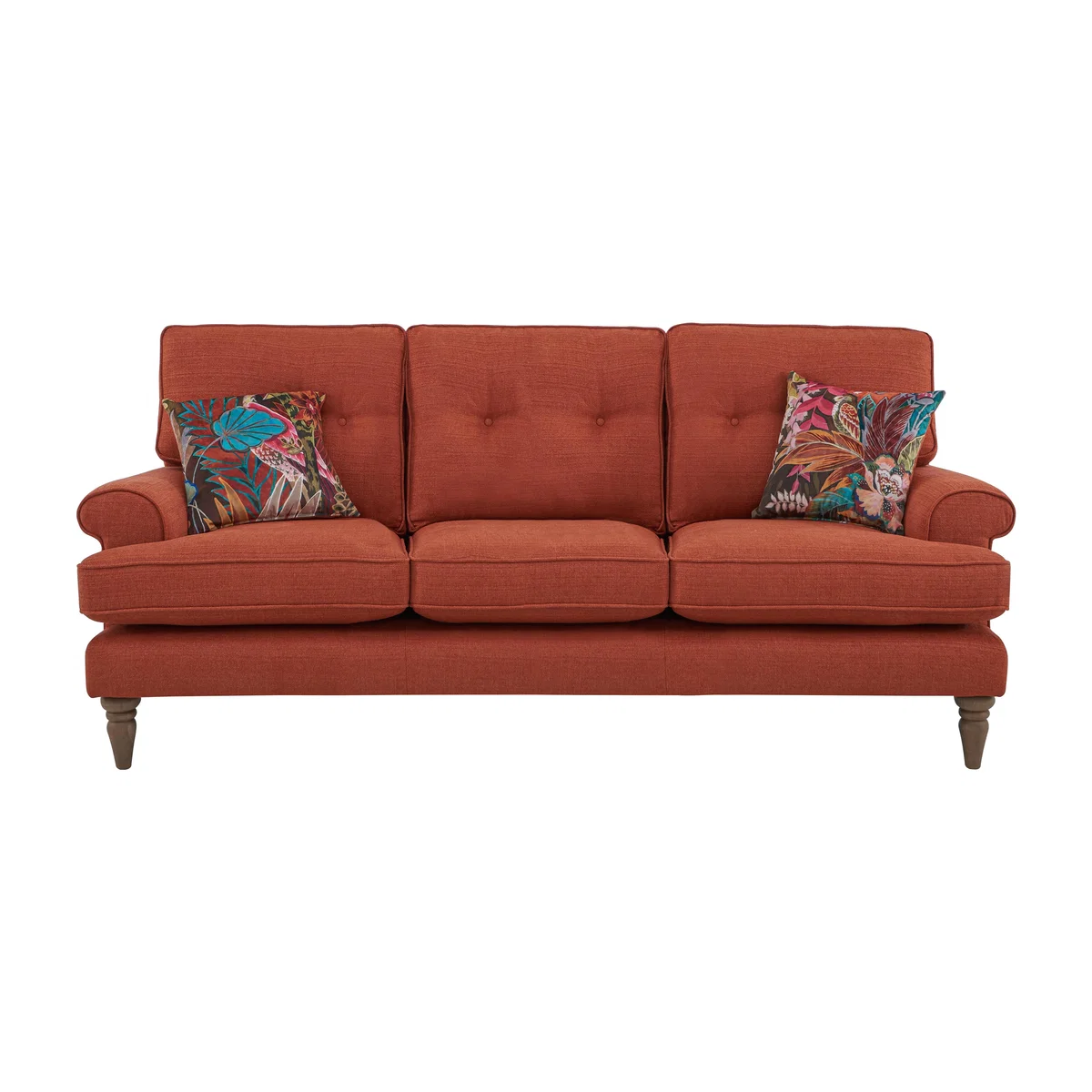 The Botanical Collection Paradiso 4 Seater Fabric Plain Sofa - Red – image 1