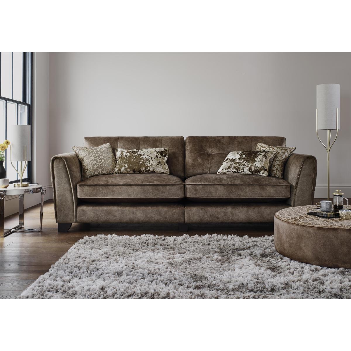 Ariana 4 Seater Fabric Classic Back Sofa - Sage – image 2