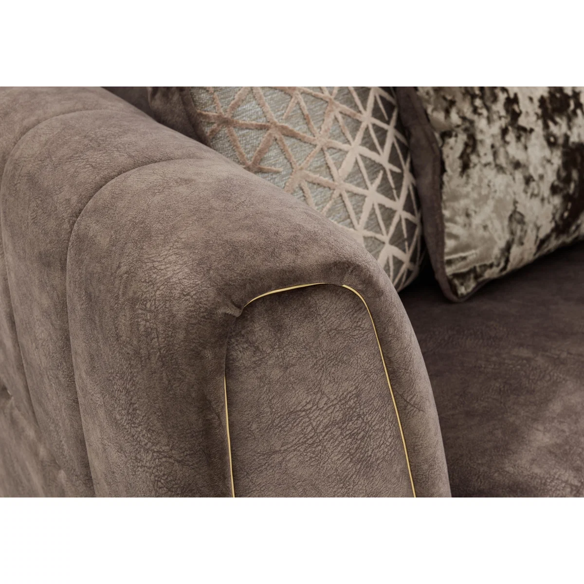 Ariana 4 Seater Fabric Classic Back Sofa - Grey – image 3