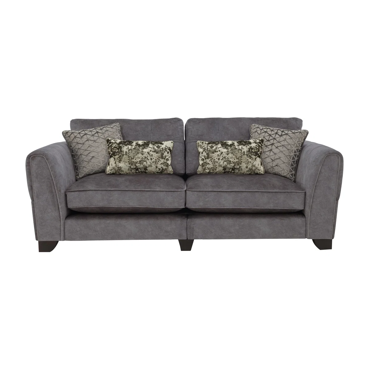 Ariana 4 Seater Fabric Classic Back Sofa - Grey – image 1