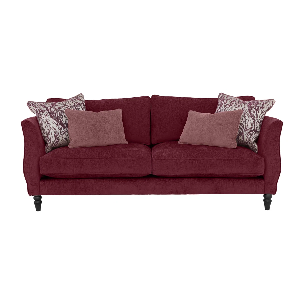 Boutique Chatterley 4 Seater Sofa - Bolero Boysenberry with Ebony Feet – image 1