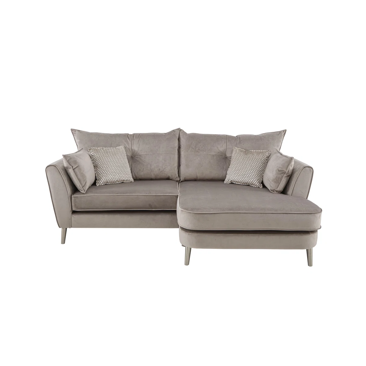Celestia 4 Seater Fabric Reversible Chaise Sofa - Grey – image 7