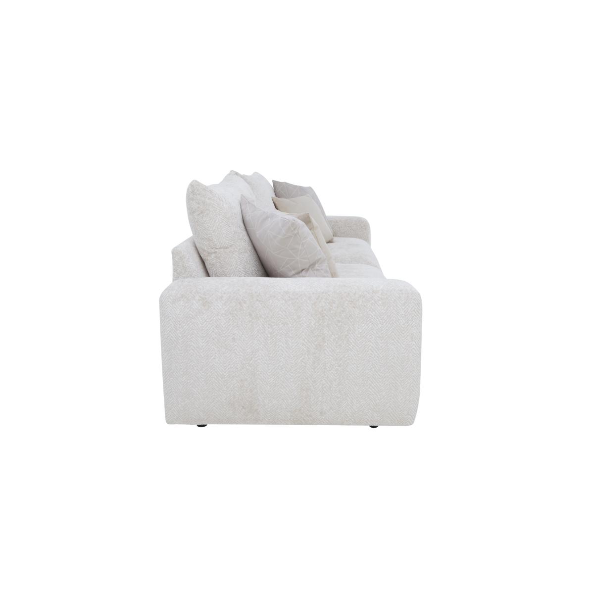 Boutique Pandora 4 Seater Split Frame Fibre Fill Sofa - Chevron Mink – image 6