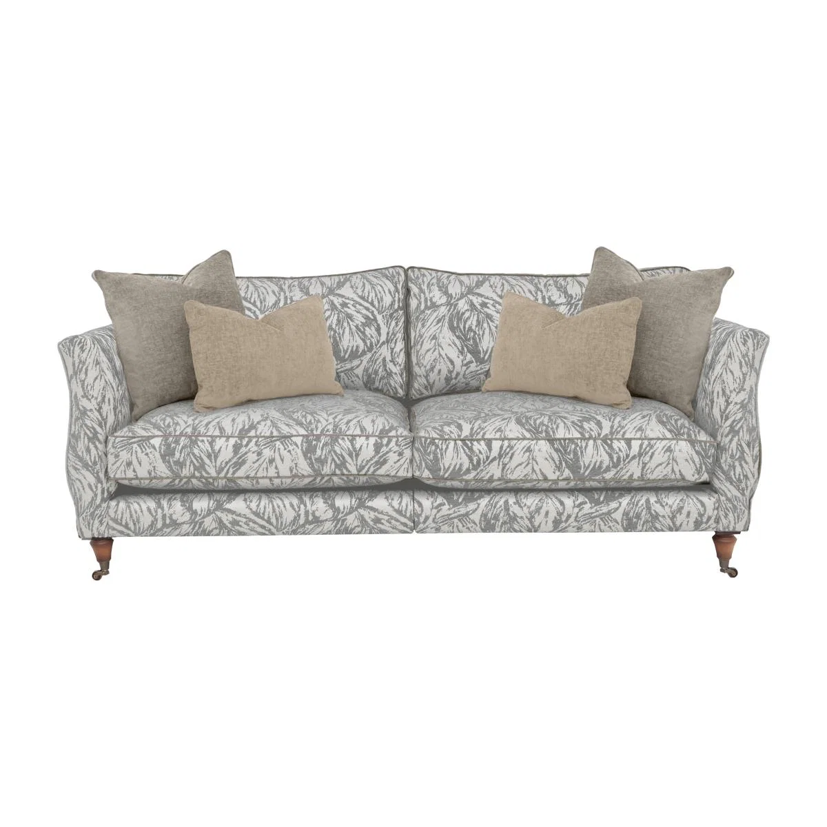 Boutique Chatterley 4 Seater Split Frame Sofa - Canopy Ivory with Walnut Castor – image 1