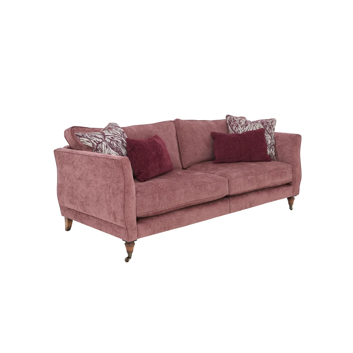 Boutique Chatterley 4 Seater Split Frame Sofa - Bolero Mulberry with Ebony Castors – image 6