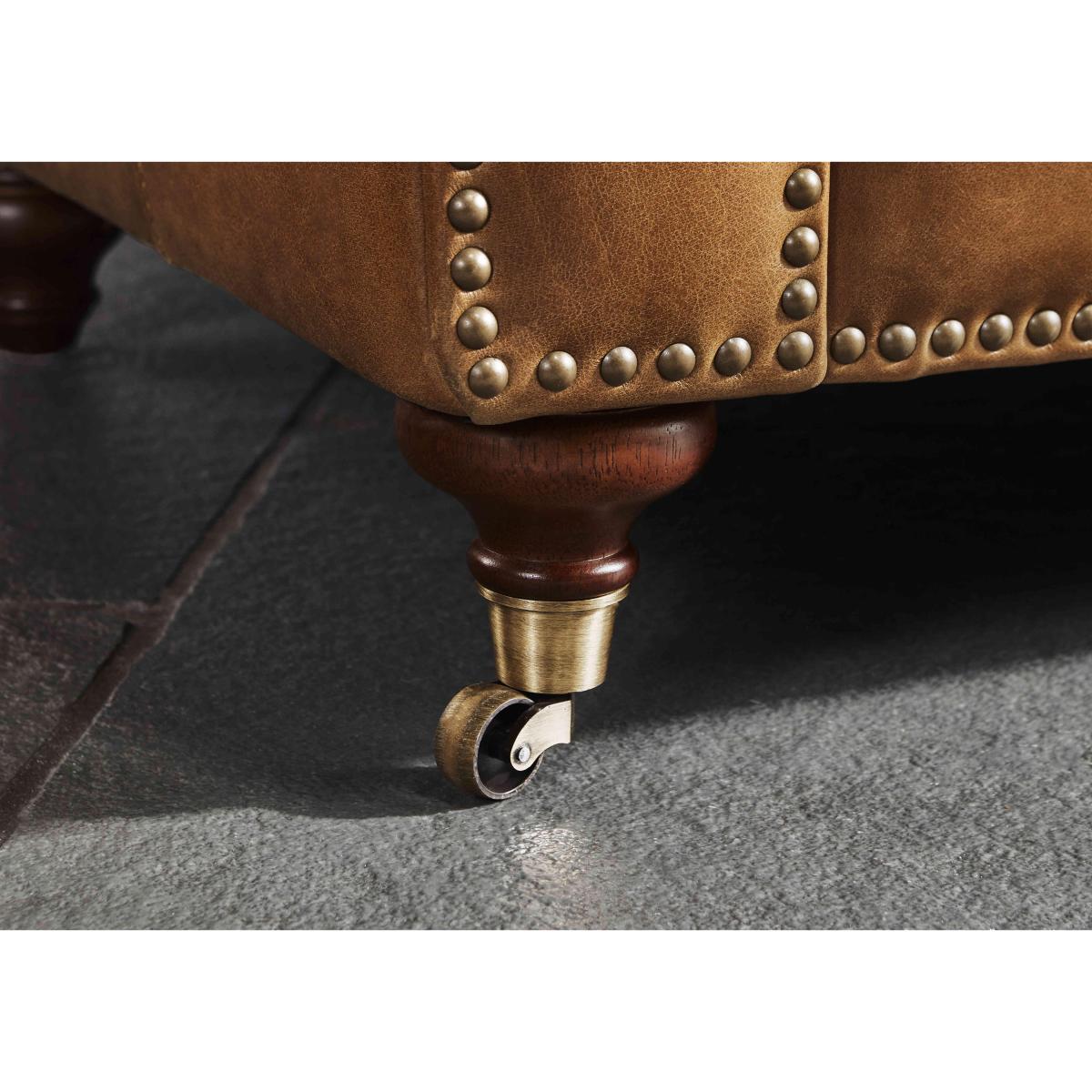 At The Helm - Wallace 4 Seater Leather Chesterfield Sofa – image 5