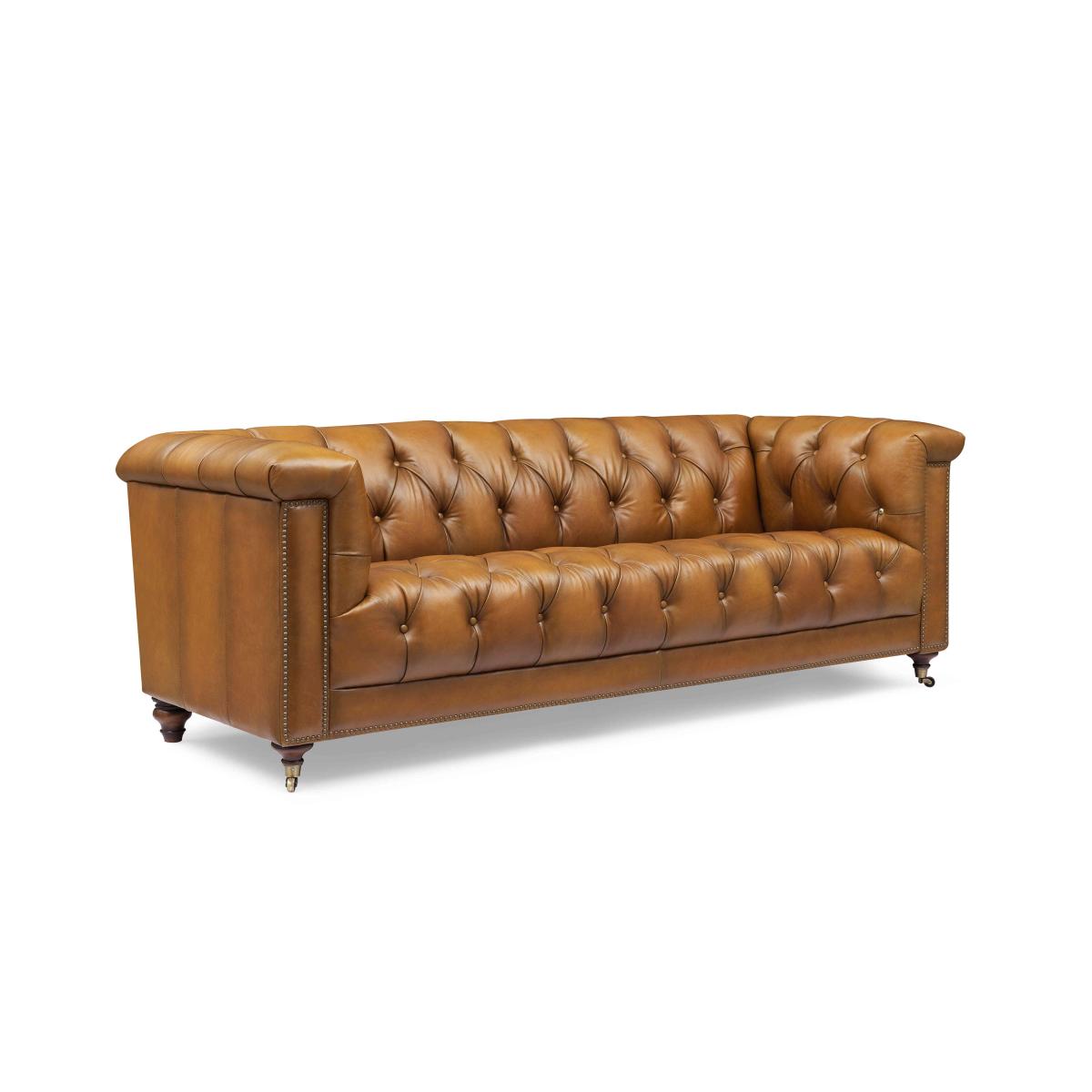 At The Helm - Wallace 4 Seater Leather Chesterfield Sofa – image 6