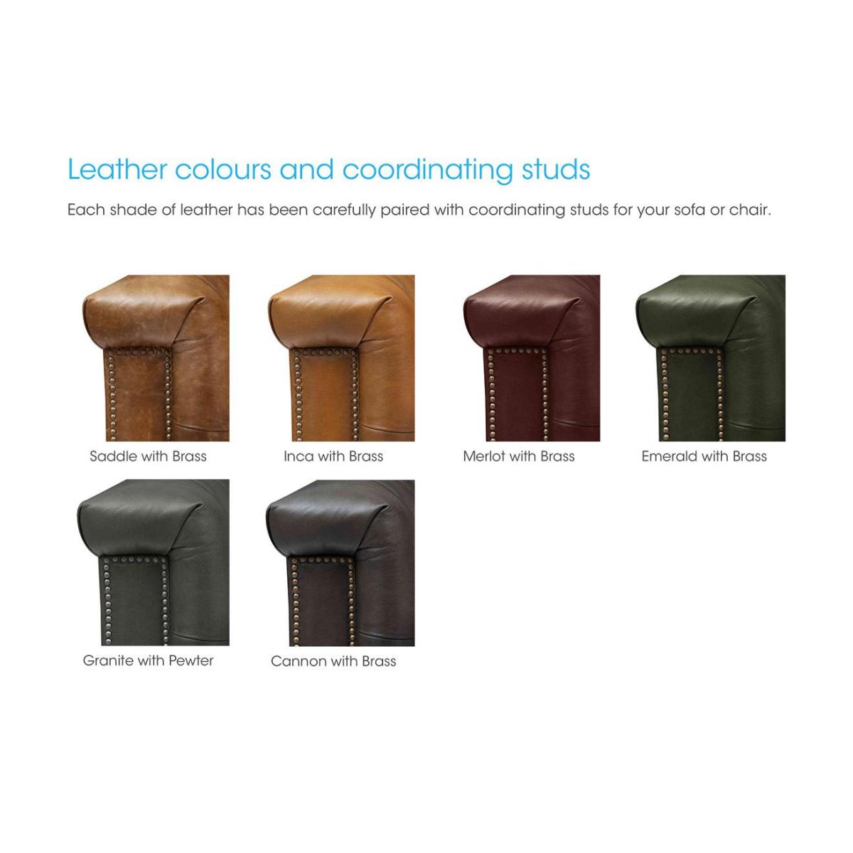 At The Helm - Wallace 4 Seater Leather Chesterfield Sofa – image 8