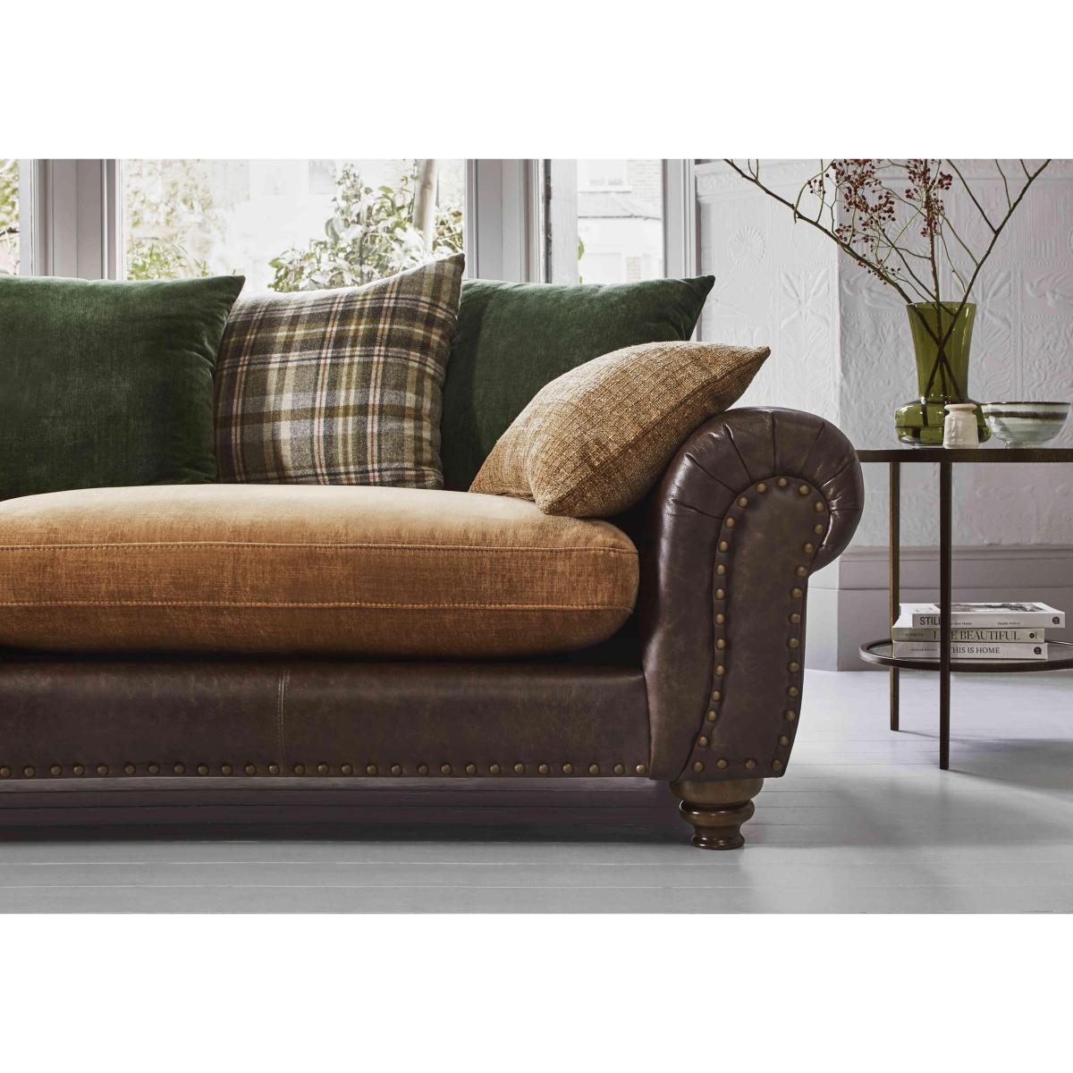 Alexander and James - Lincoln Grande Split Frame Scatter Back Sofa - Brown – image 3