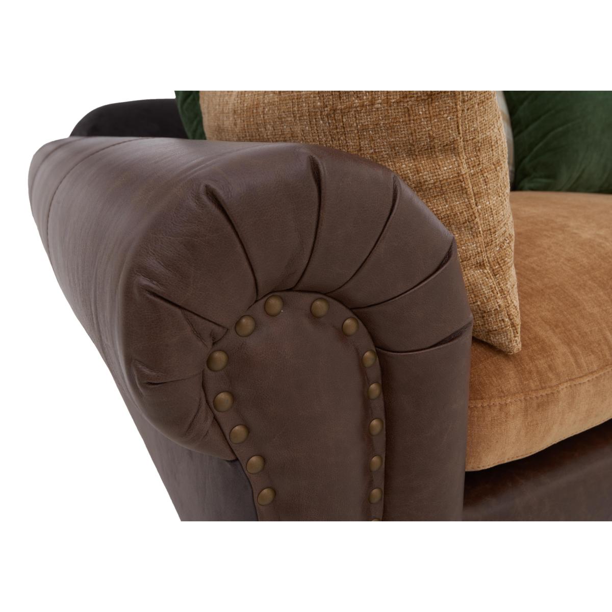 Alexander and James - Lincoln Grande Split Frame Scatter Back Sofa - Brown – image 6