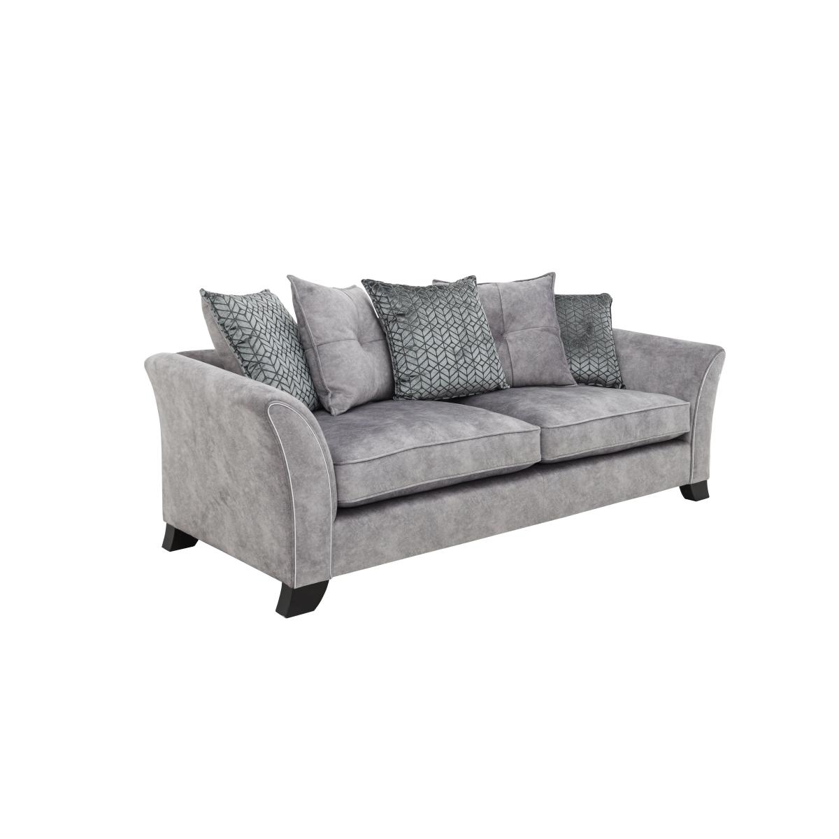 Amora 4 Seater Fabric Pillow Back Sofa – image 6