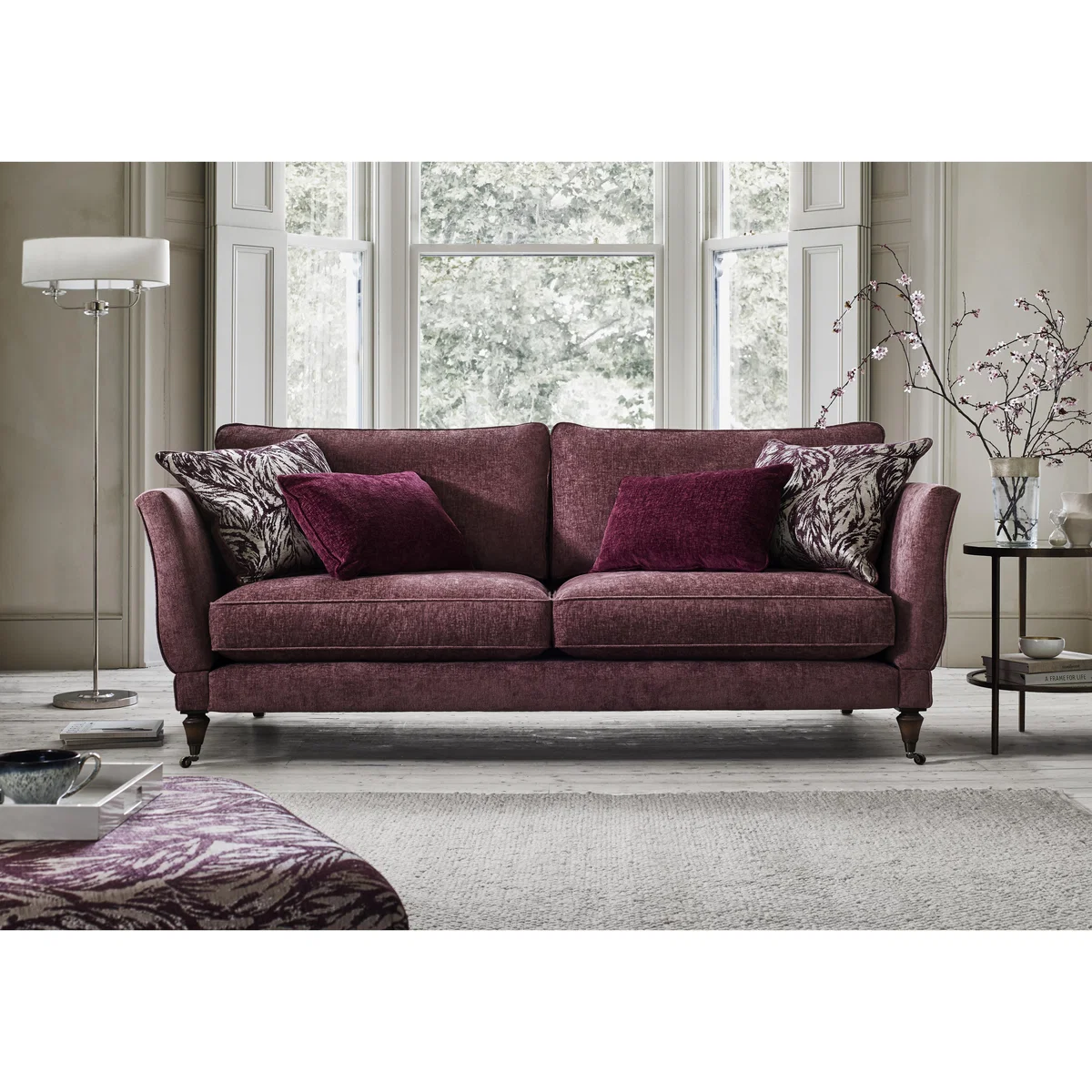 Boutique Chatterley 4 Seater Sofa with Knole Arms - Bolero Quill Walnut – image 2