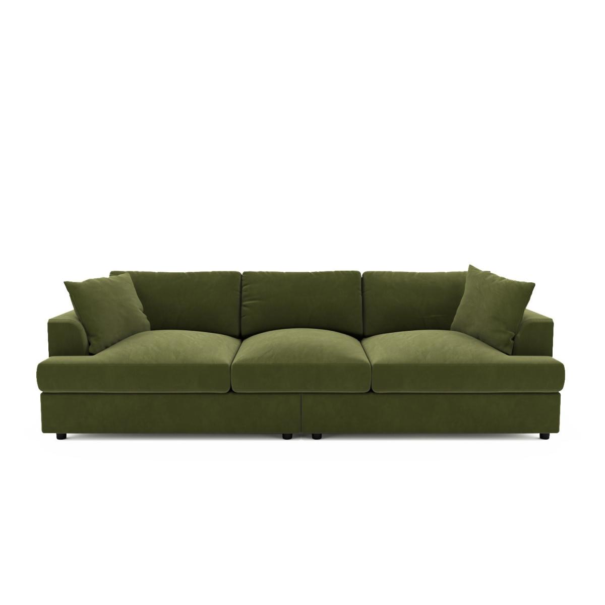 Olive Velvet 4 Seater Sofa - August – image 3
