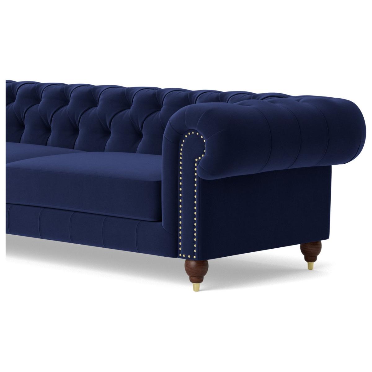 Swoon Winston Velvet 4 Seater Sofa - Ink Blue – image 5