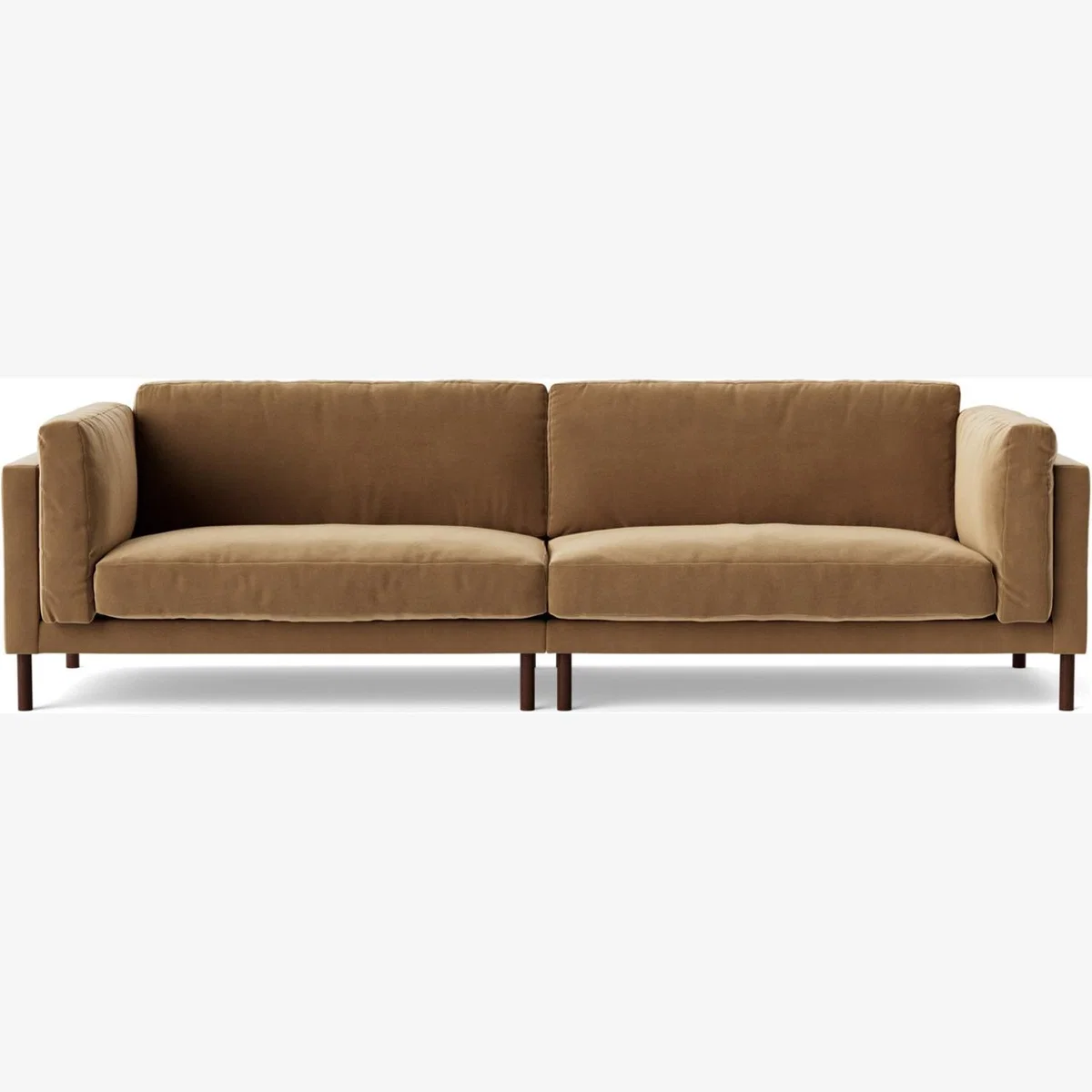 Swoon Munich Velvet 4 Seater Sofa - Biscuit – image 1