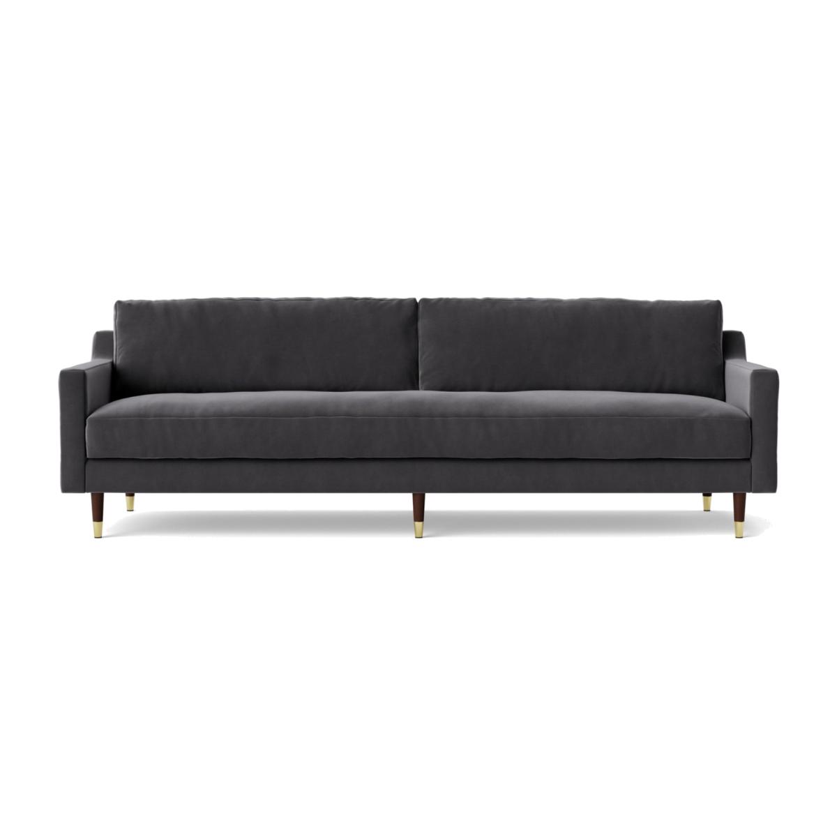 Swoon Rieti Velvet 4 Seater Sofa - Granite Grey – image 1
