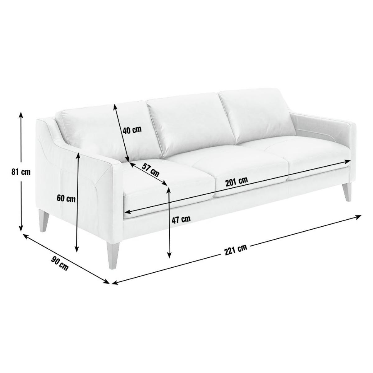 Habitat Leone Leather 4 Seater Sofa - Tan – image 4