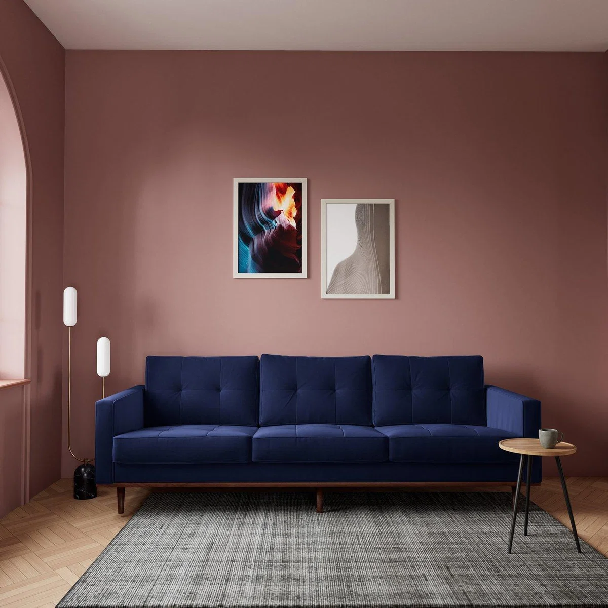 Swoon Berlin Velvet 4 Seater Sofa - Granite Grey – image 3