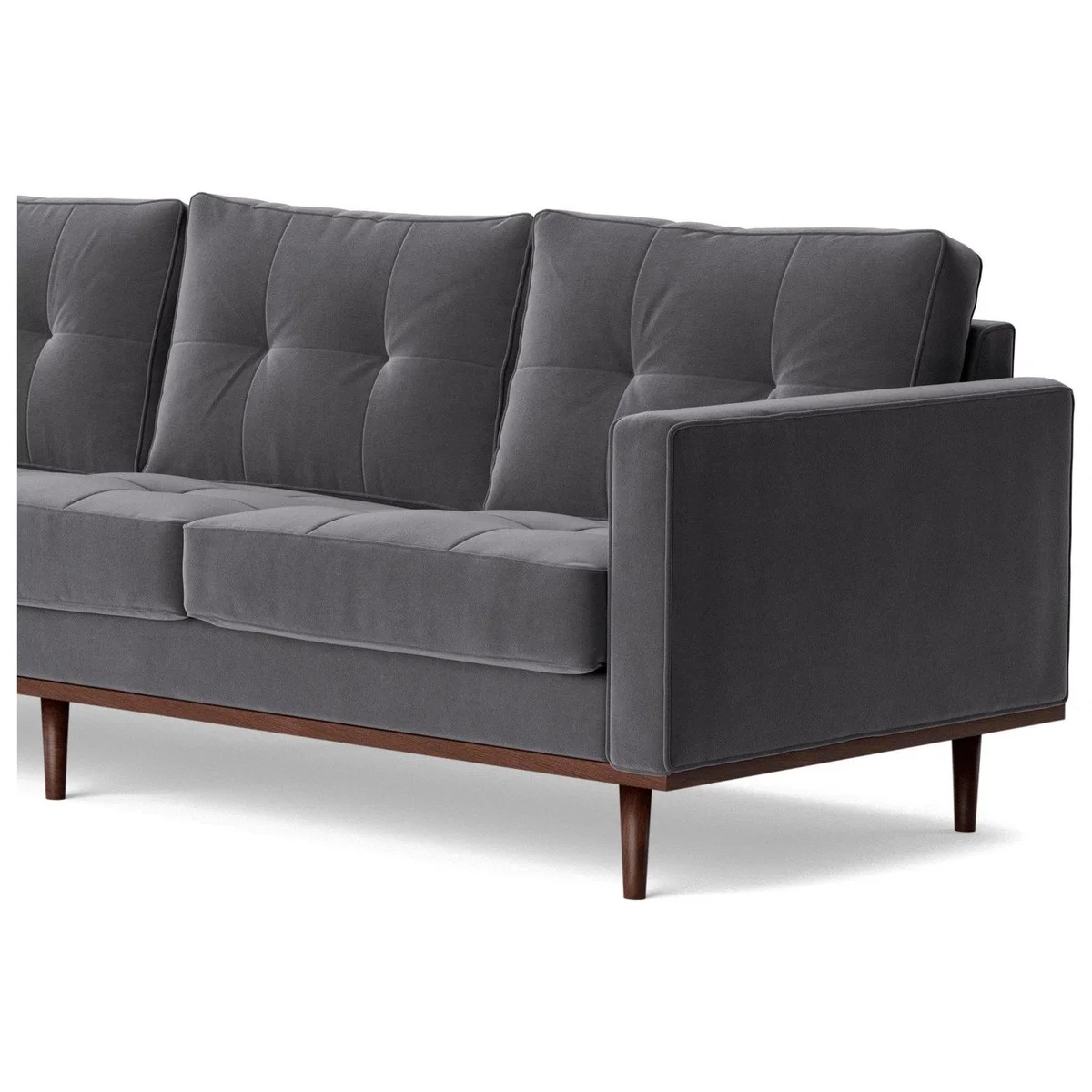 Swoon Berlin Velvet 4 Seater Sofa - Granite Grey – image 5