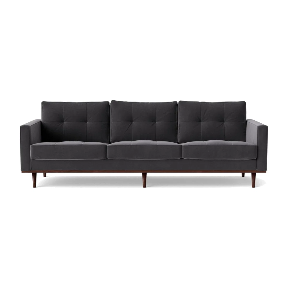 Swoon Berlin Velvet 4 Seater Sofa - Granite Grey – image 1
