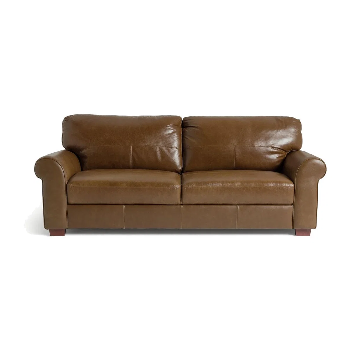 Habitat Salisbury 4 Seater Leather Sofa - Tan – image 1