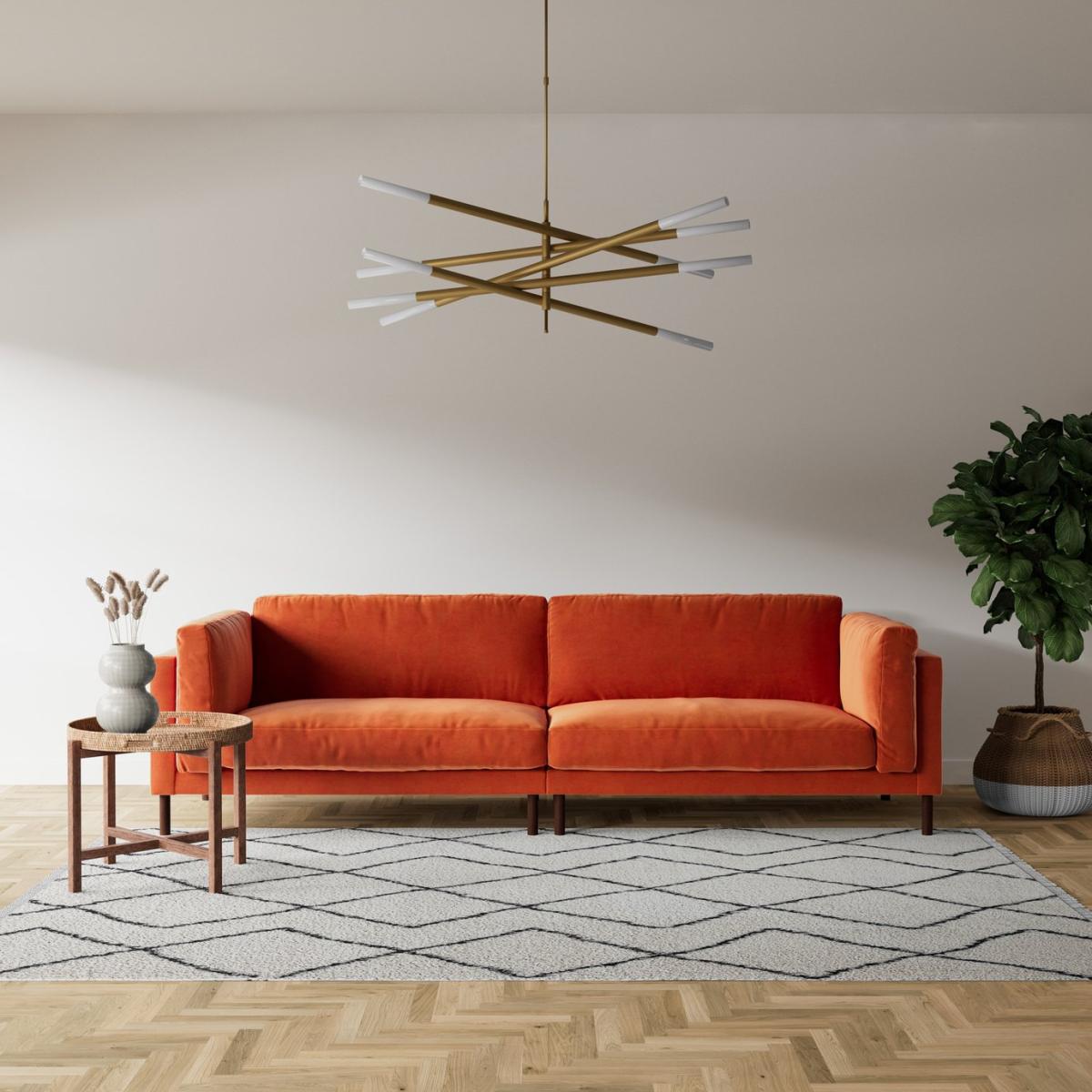 Swoon Munich Velvet 4 Seater Sofa - Burnt Orange – image 3