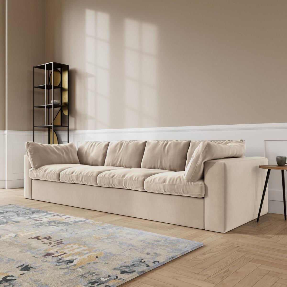 Swoon Seattle Velvet 4 Seater Sofa - Taupe – image 3