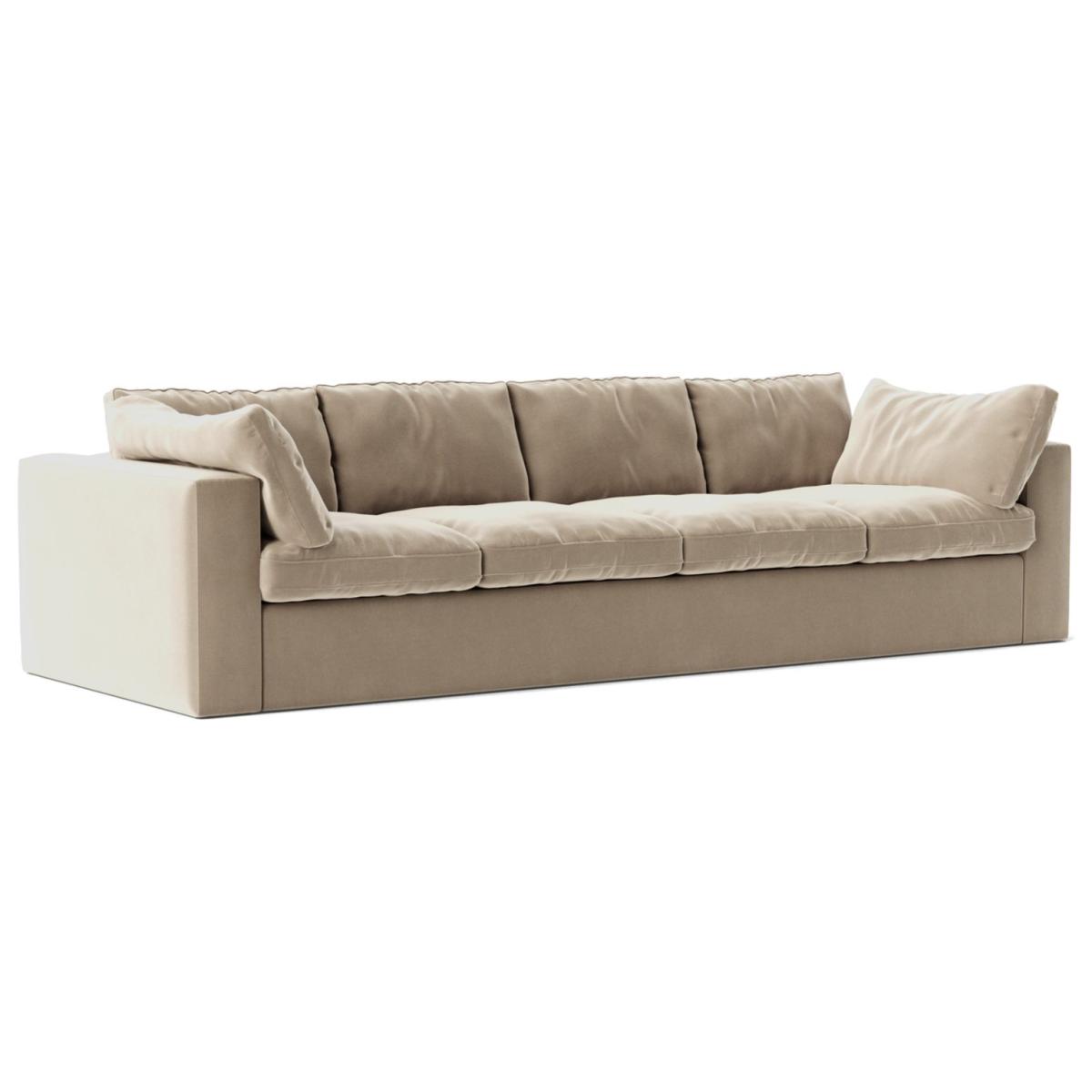 Swoon Seattle Velvet 4 Seater Sofa - Taupe – image 7