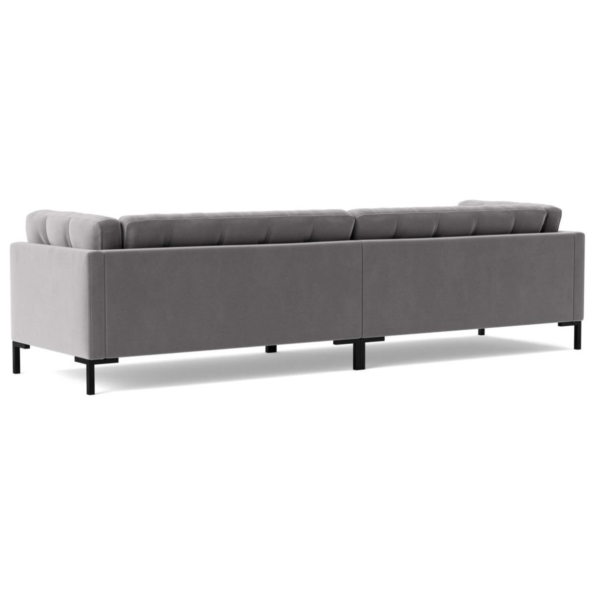 Swoon Landau Velvet 4 Seater Sofa - Silver Grey – image 6
