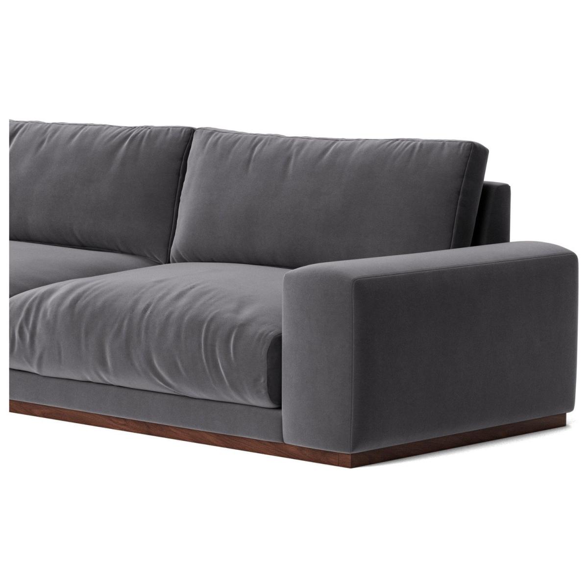 Swoon Denver Velvet 4 Seater Sofa - Granite Grey – image 5