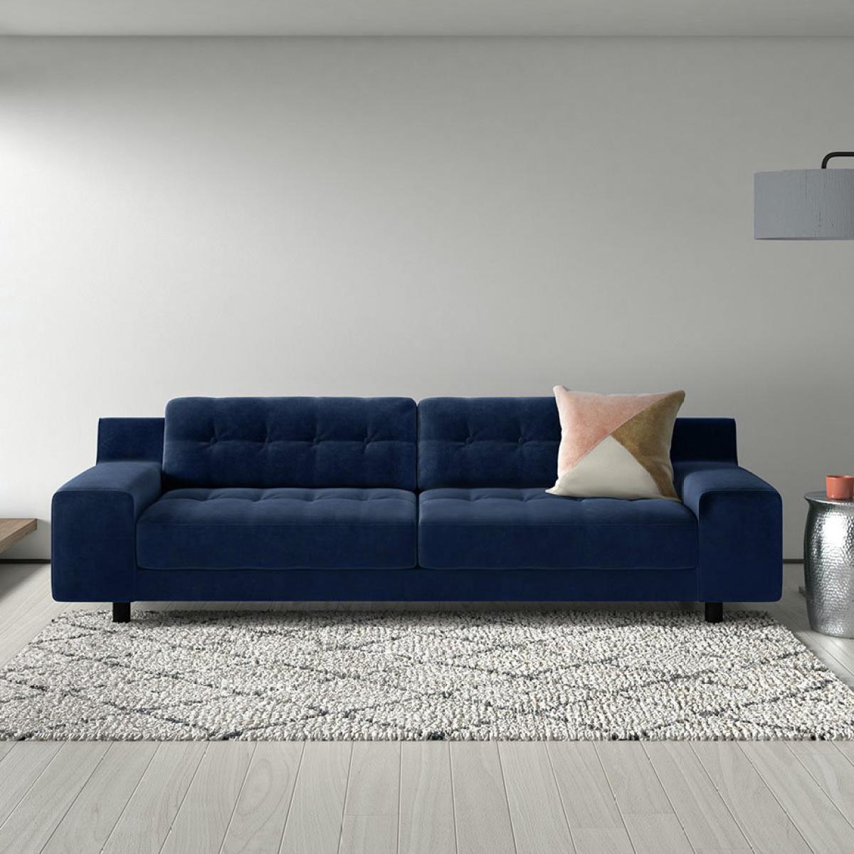 Habitat Hendricks 4 Seater Fabric Sofa - Blue – image 2