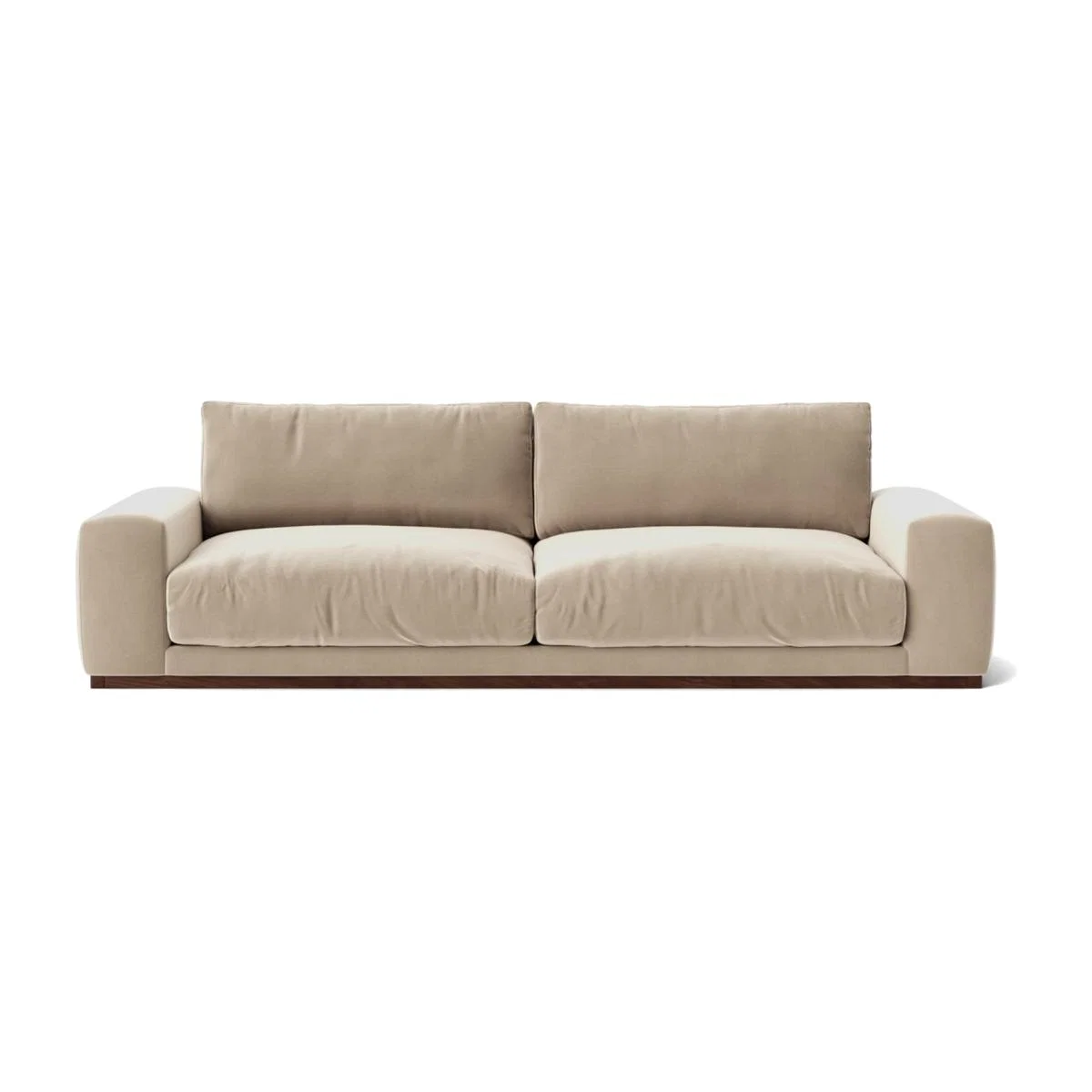 Swoon Denver Velvet 4 Seater Sofa - Taupe – image 1