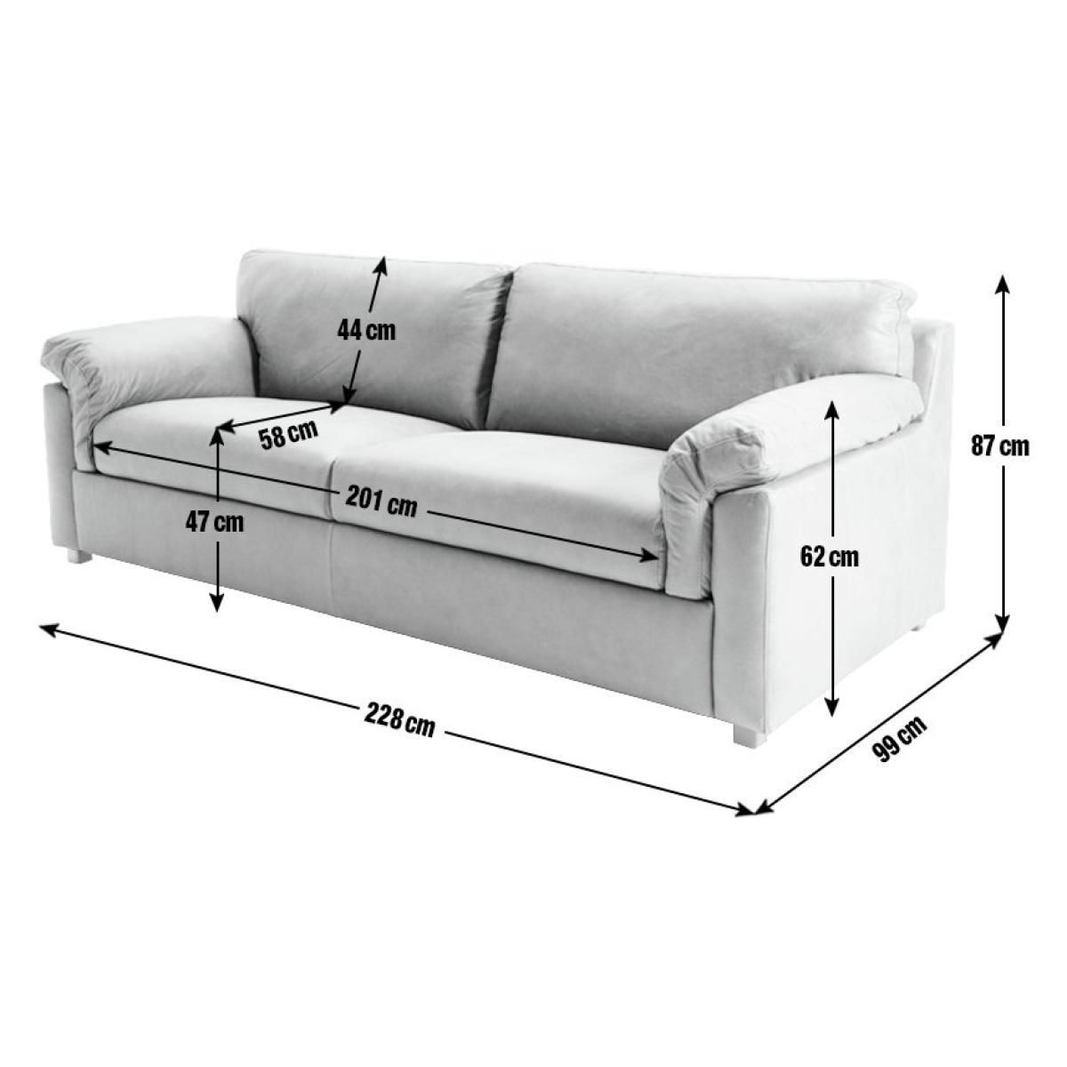 Habitat Florence 4 Seater Leather Sofa - Tan – image 4
