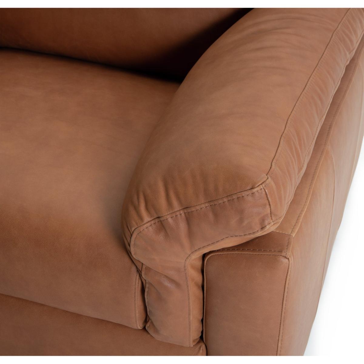 Habitat Florence 4 Seater Leather Sofa - Tan – image 8