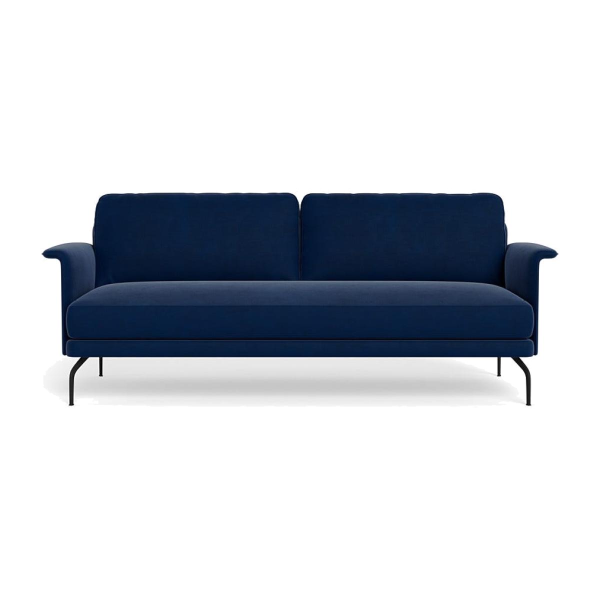 Heal's Iver 4 Seater Sofa Velvet Midnight Black Feet